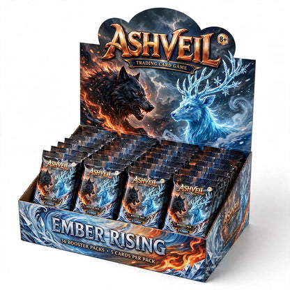 ASHVEIL Ember Rising Booster Pack – 180 Trading Cards, English, Sealed
