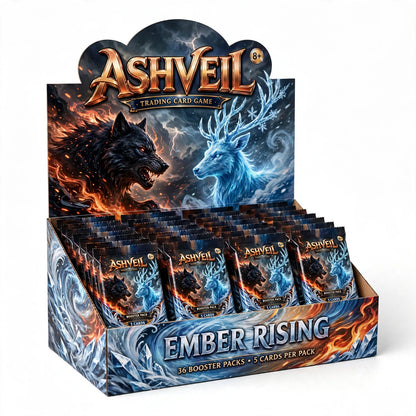 ASHVEIL Ember Rising Booster Pack – 180 Trading Cards, English, Sealed
